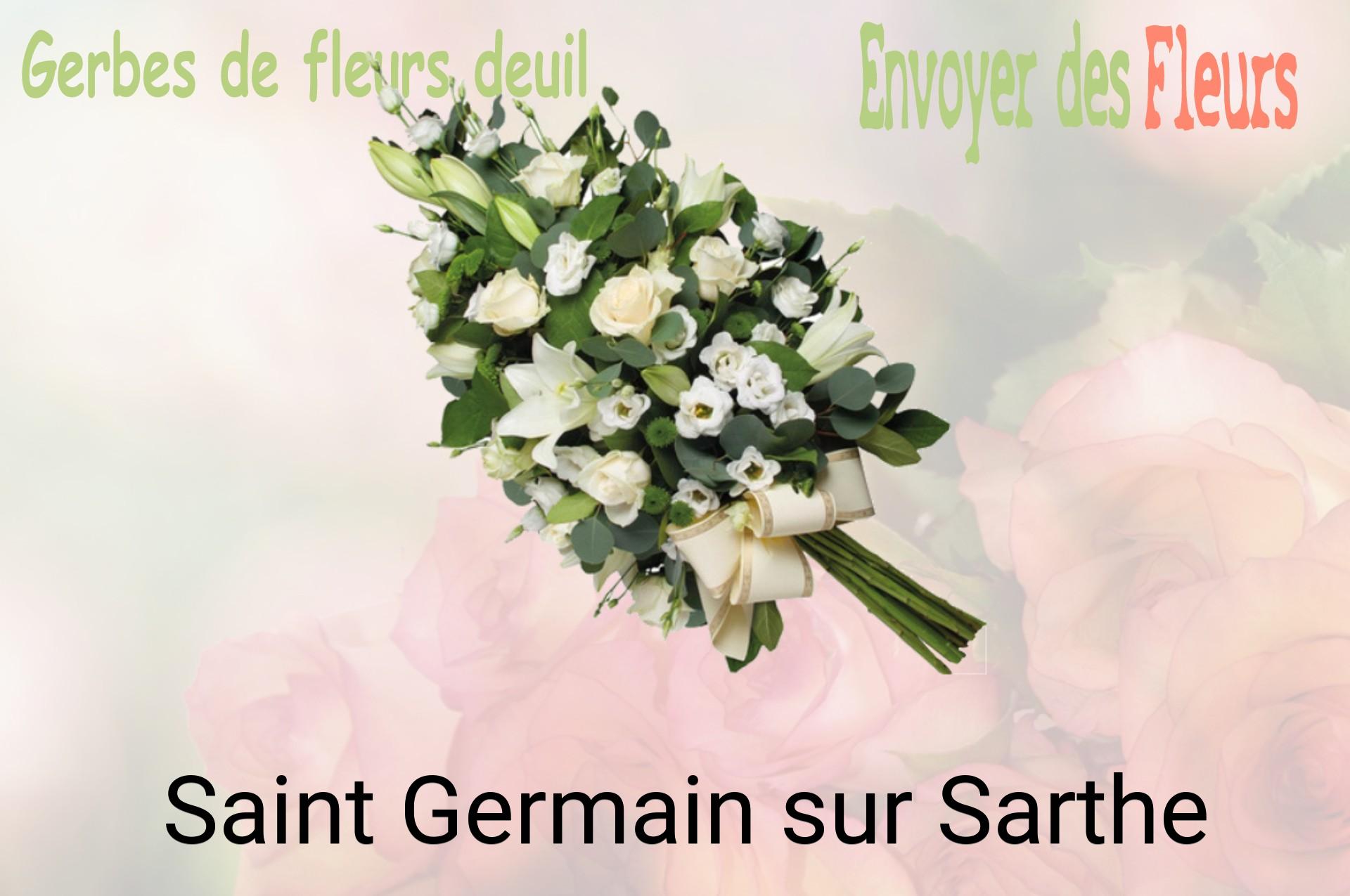Gerbe de fleurs de deuil livrée à Saint-Germain-sur-Sarthe